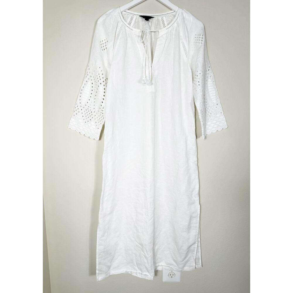 J. Crew Factory White Midi Dress